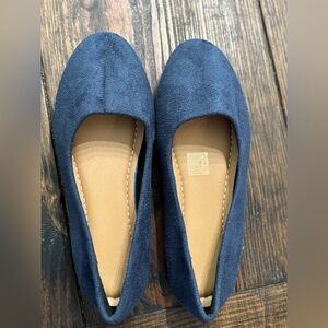 Blue Suede Women's Flats